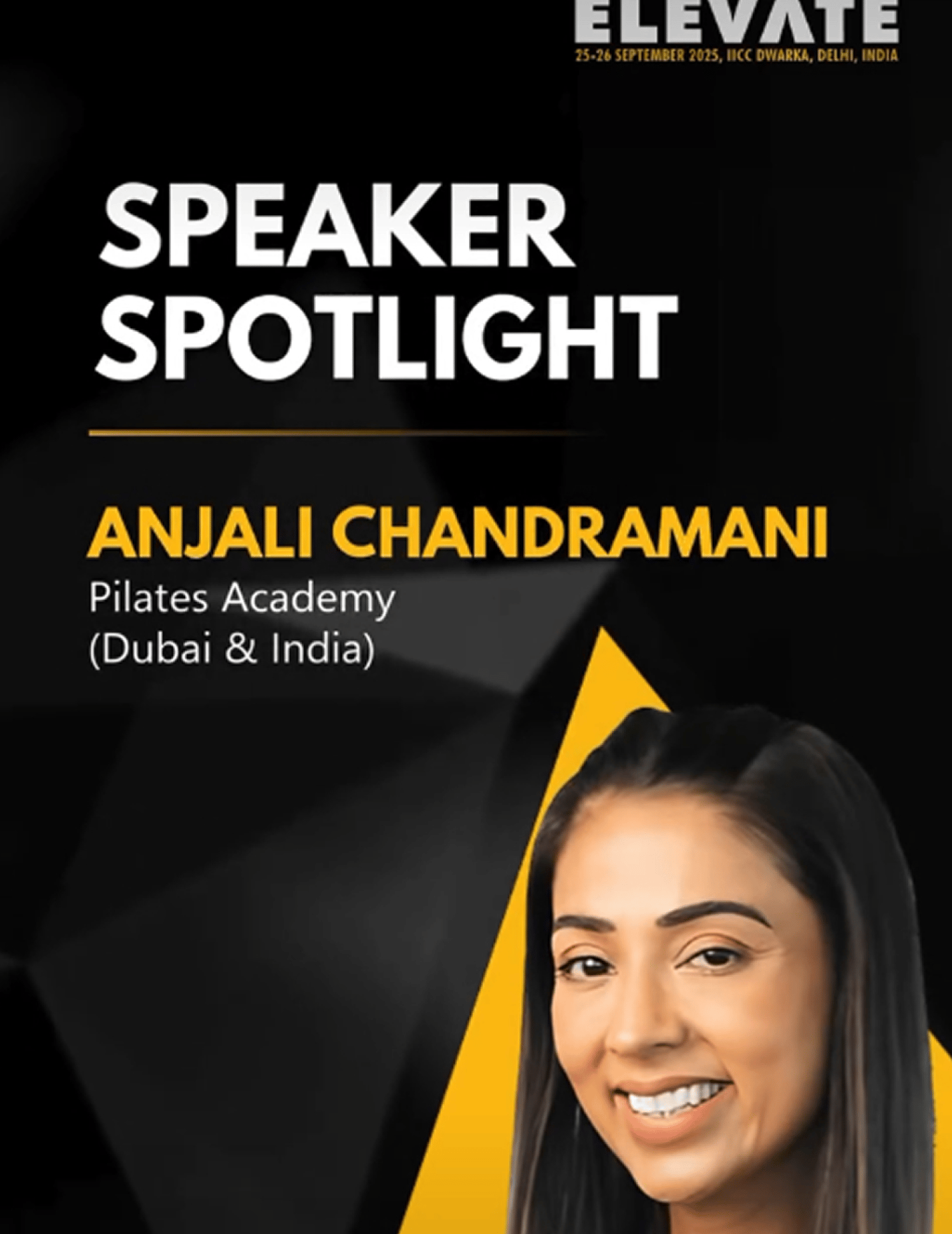 Anjali Chandiramani speaking at Elevate India