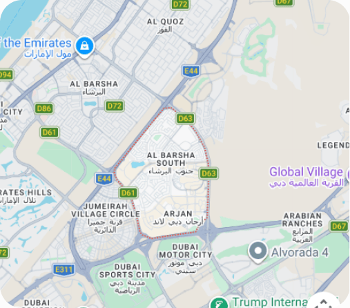 Map of Pilates Academy Al Mizhar in Dubai